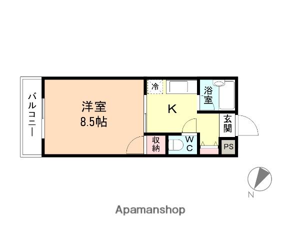 イストワール(1K/1階)の間取り写真