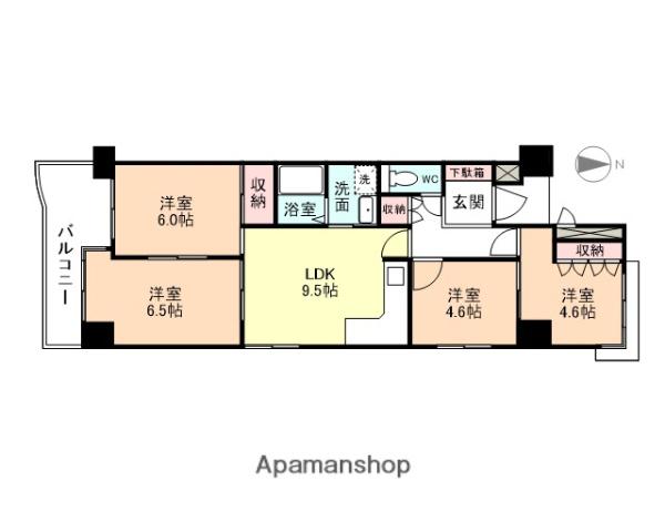 セントラルパレス(4LDK/7階)の間取り写真
