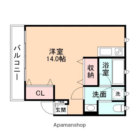 N-ステージKUREHA(ワンルーム/1階)の間取り写真