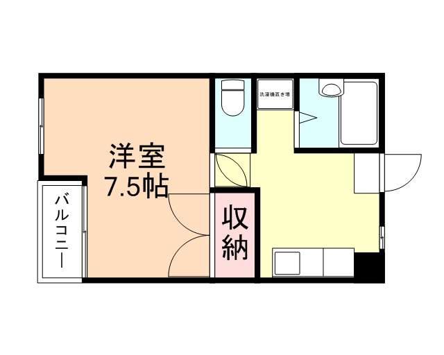 デイジー(1K/3階)の間取り写真