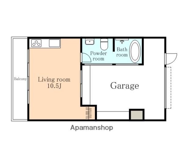 アートヒルズクレハ(ワンルーム/1階)の間取り写真