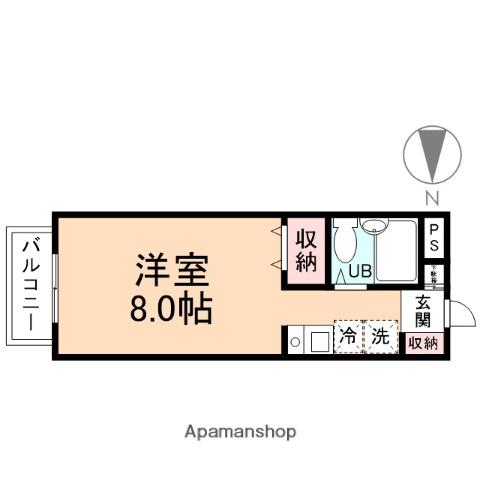 エソール五福(ワンルーム/1階)の間取り写真