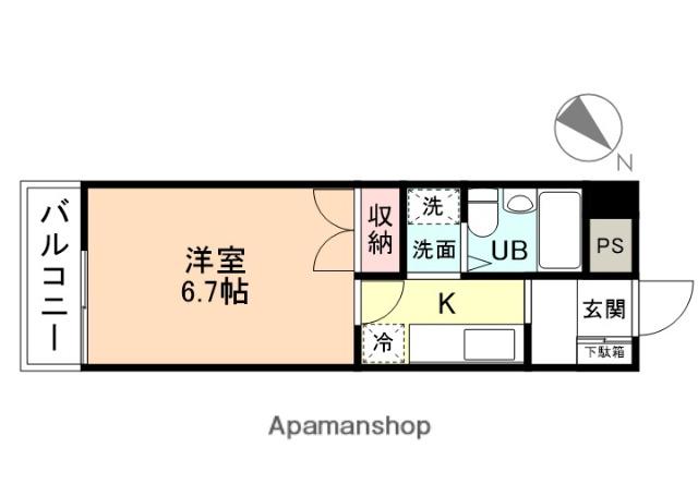 エスポワール神通(1K/5階)の間取り写真