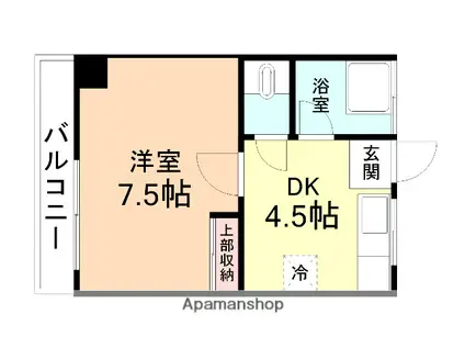 共栄マンション(1K/3階)の間取り写真