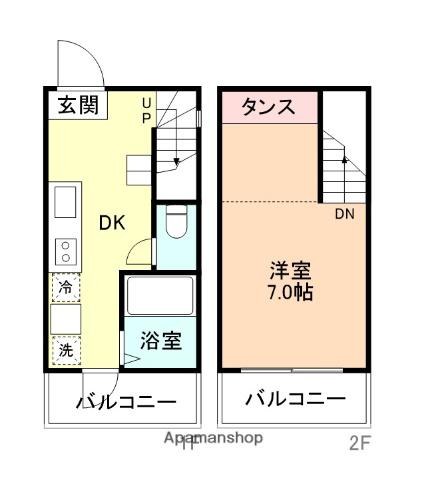 アイビー五福(1K/2階)の間取り写真