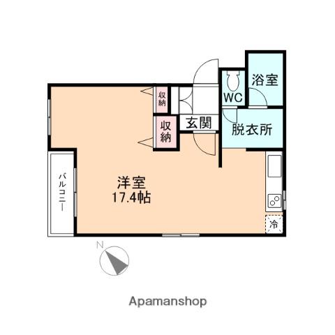 スカイパレス参番館(1LDK/3階)の間取り写真