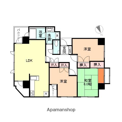 プチメゾン(3LDK/4階)の間取り写真