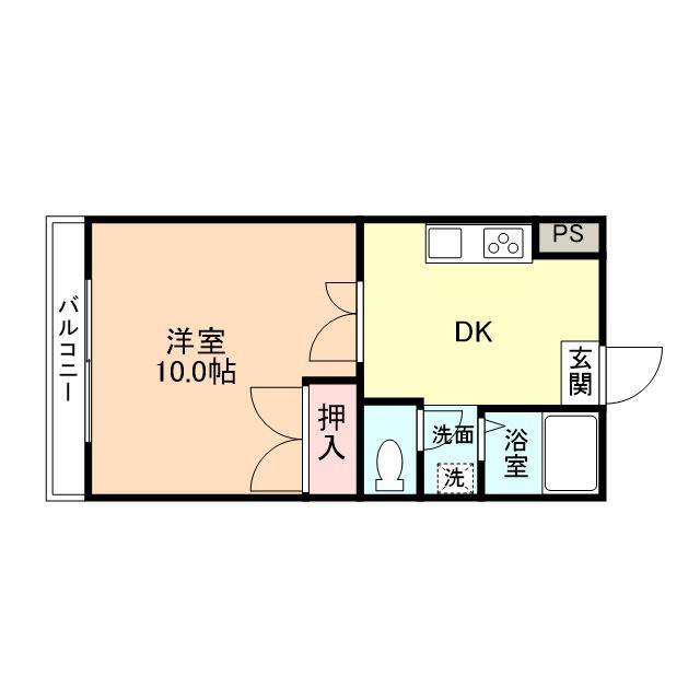 レミュー(1DK/2階)の間取り写真