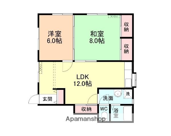 コーポ野方台(2LDK/1階)の間取り写真
