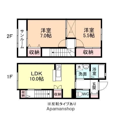 ファイン本郷Ｃ(2LDK)の間取り写真