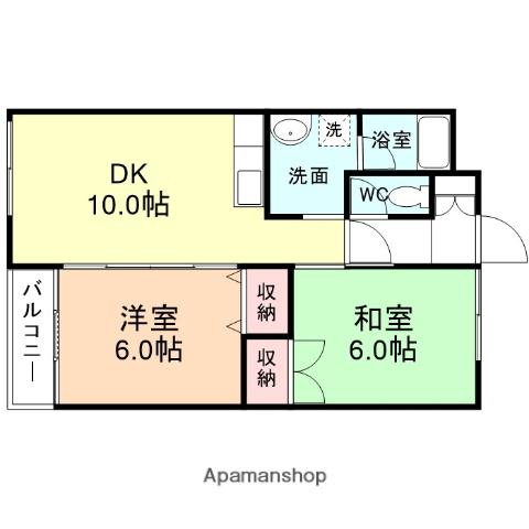 パナメゾンⅠ(2LDK/3階)の間取り写真