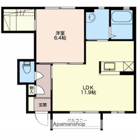 シャーメゾンSAKURA(1LDK/1階)の間取り写真