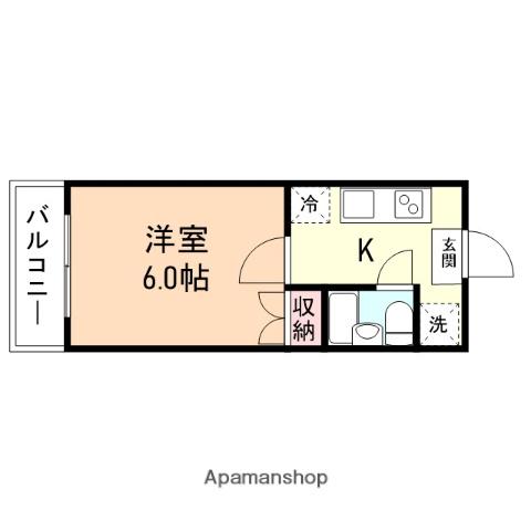 リバーサイドさくら(1K/2階)の間取り写真