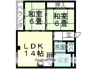コーポ大泉(2LDK/3階)の間取り写真