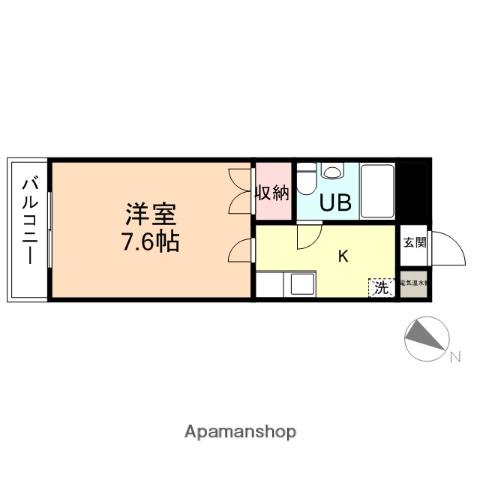 アネックス五福(1K/1階)の間取り写真