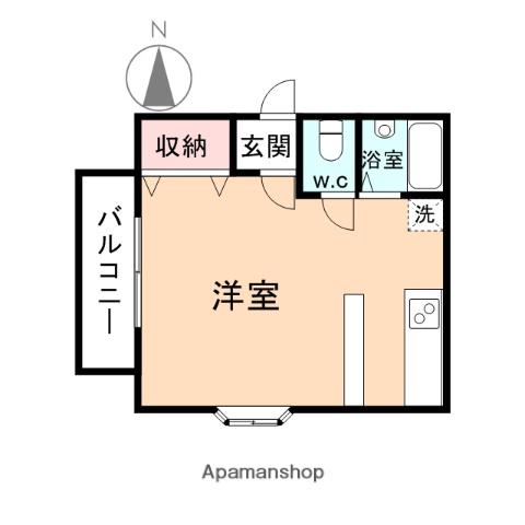 ラフィーネ平安(ワンルーム/2階)の間取り写真