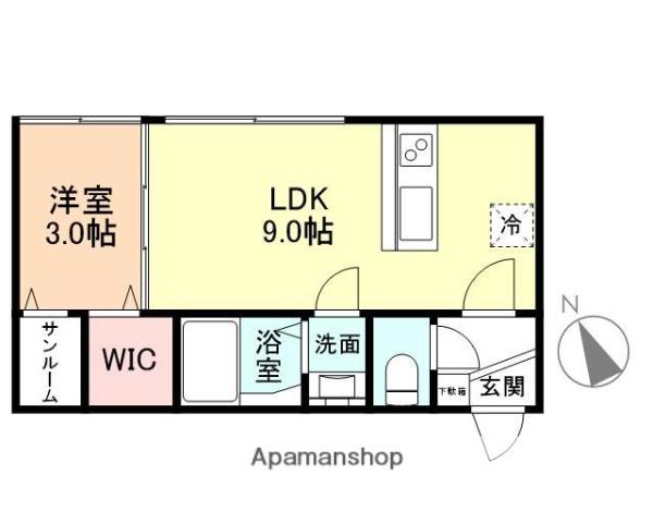 ELVITA(1LDK/2階)の間取り写真