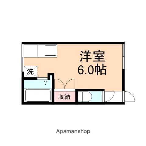 五福G-2(ワンルーム/1階)の間取り写真