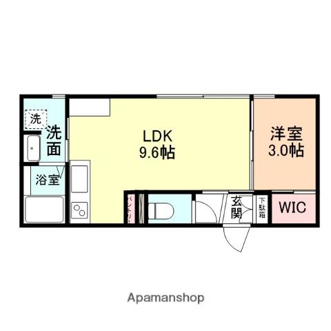 INTEGRAL上袋Ⅱ(1LDK/2階)の間取り写真