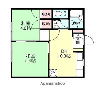 マンションなかむら(2DK/2階)の間取り写真