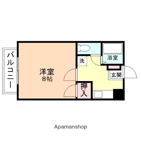 プラッツクロベ(1K/1階)の間取り写真