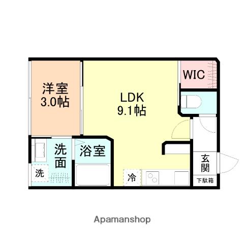 INTEGRAL MONT-RICHE(1LDK/2階)の間取り写真