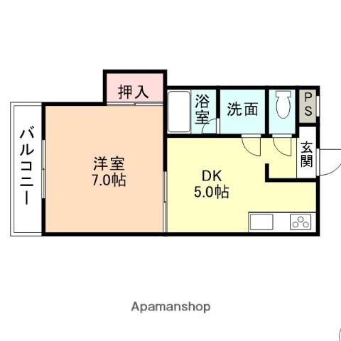 NOOK ITO(1DK/2階)の間取り写真