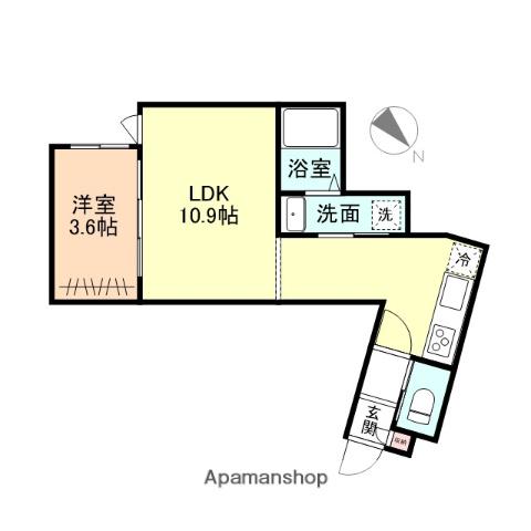 BESTE LEBEN芝園(1LDK/2階)の間取り写真