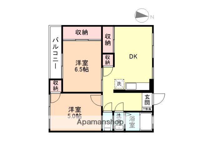 アントワーヌ富山Ⅰ(3K/2階)の間取り写真