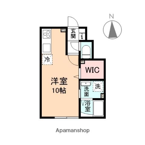 EDGEMOMENT婦中(ワンルーム/1階)の間取り写真
