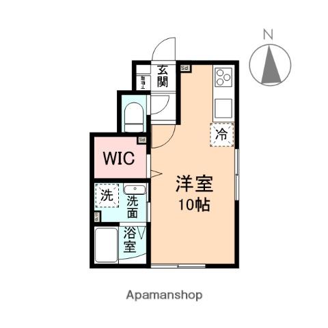 EDGEMOMENT婦中(ワンルーム/1階)の間取り写真