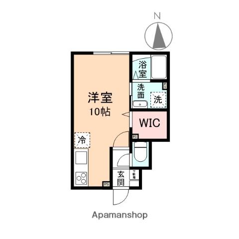 EDGEMOMENT婦中(ワンルーム/1階)の間取り写真