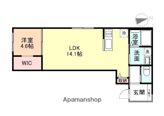 JEUNESSE(1LDK/2階)の間取り写真