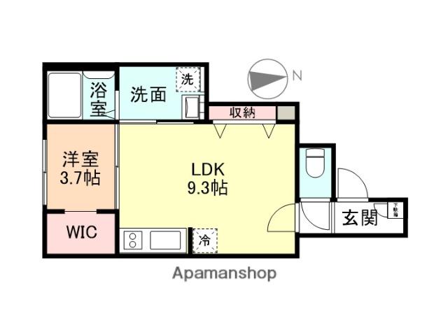 JEUNESSE(1LDK/2階)の間取り写真
