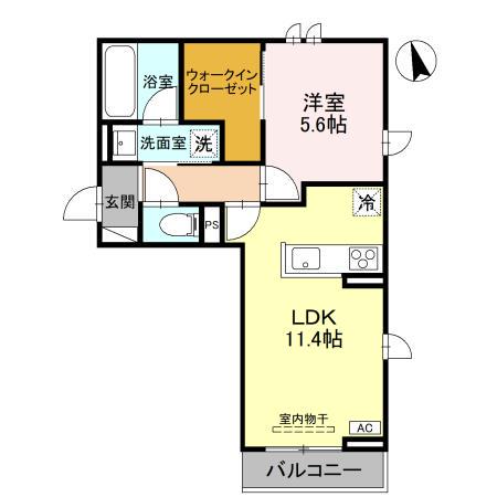 PEARL COURT(1LDK/2階)の間取り写真