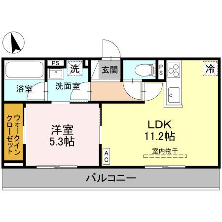 PEARL COURT(1LDK/3階)の間取り写真