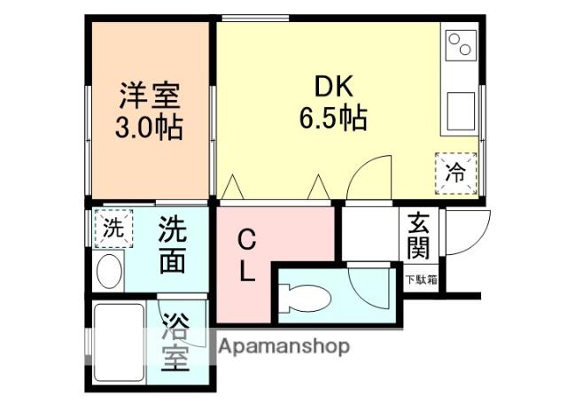 SERRA(1DK/1階)の間取り写真