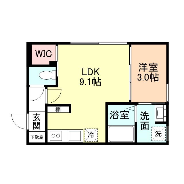 サン・ステージ今泉(1LDK/2階)の間取り写真