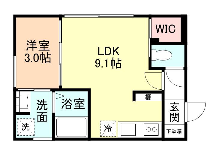 サン・ステージ今泉(1LDK/2階)の間取り写真