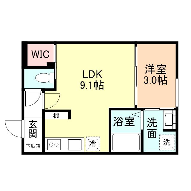 サン・ステージ今泉(1LDK/2階)の間取り写真