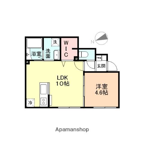 NYALDEE(1LDK/1階)の間取り写真