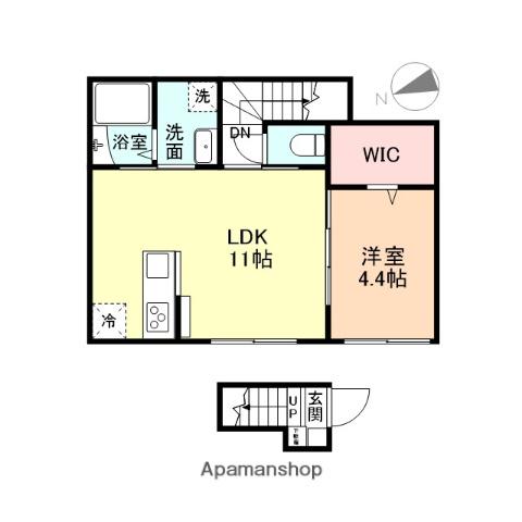 NYALDEE(1LDK/2階)の間取り写真
