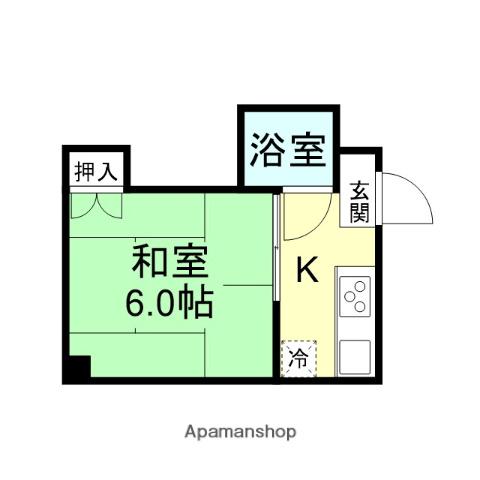 コーポ小西12A(ワンルーム/2階)の間取り写真