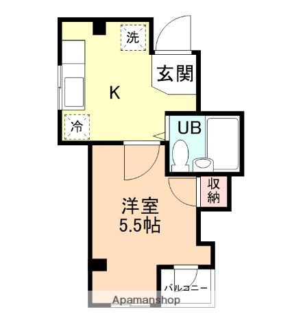 ひまわりハイツ(1K/3階)の間取り写真