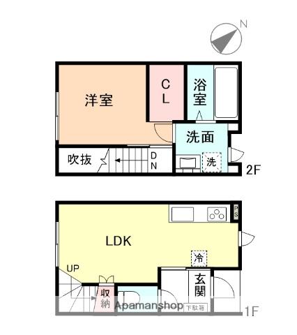GOOD HILLS 金泉寺 Ⅰ(1LDK/1階)の間取り写真