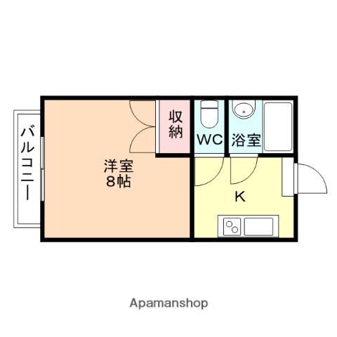 エイトハイツ(1K/1階)の間取り写真