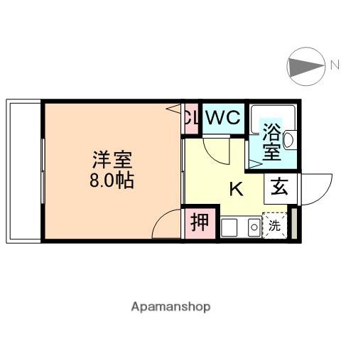 エスポワール中野(1K/2階)の間取り写真
