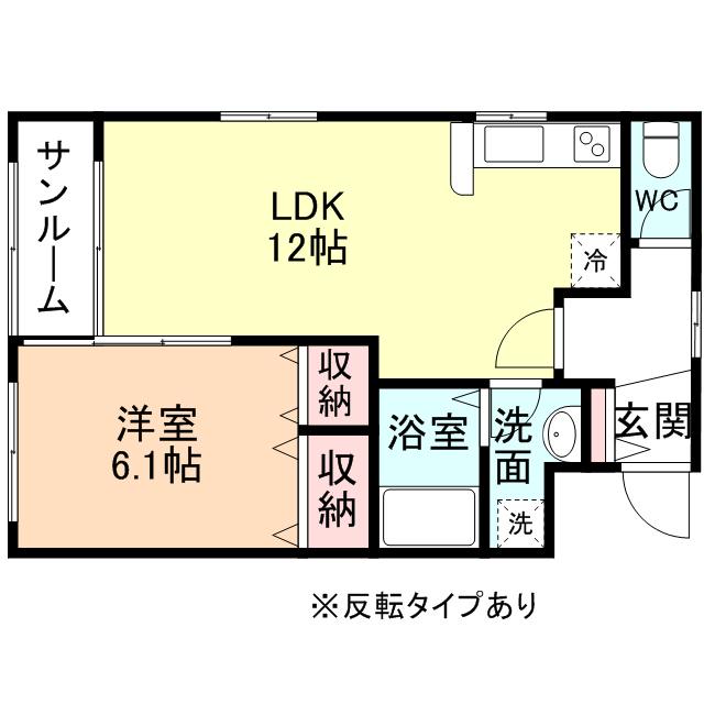 I LAND(1LDK/1階)の間取り写真