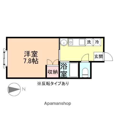 アストリアⅠ(1K/2階)の間取り写真