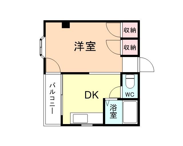 コルシェ泉町(1DK/2階)の間取り写真